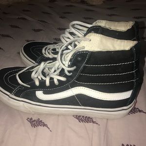 Black and White Sk8-Hi Vans